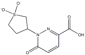 1-(1,1-dioxidotetrahydrothien-3-yl)-6-oxo-1,6-dihydropyridazine-3-carboxylic acid Struktur