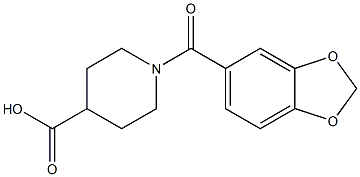 1-(1,3-benzodioxol-5-ylcarbonyl)piperidine-4-carboxylic acid Struktur