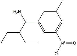 1-(1-amino-2-ethylbutyl)-3-methyl-5-nitrobenzene Struktur