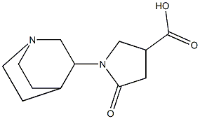 1-(1-azabicyclo[2.2.2]oct-3-yl)-5-oxopyrrolidine-3-carboxylic acid Struktur