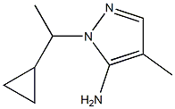 1-(1-cyclopropylethyl)-4-methyl-1H-pyrazol-5-amine Struktur