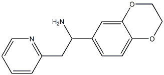 1-(2,3-dihydro-1,4-benzodioxin-6-yl)-2-(pyridin-2-yl)ethan-1-amine Struktur