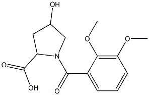 1-(2,3-dimethoxybenzoyl)-4-hydroxypyrrolidine-2-carboxylic acid Struktur