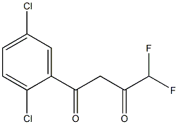 1-(2,5-dichlorophenyl)-4,4-difluorobutane-1,3-dione Struktur