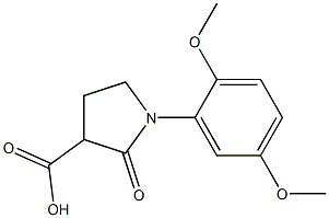 1-(2,5-dimethoxyphenyl)-2-oxopyrrolidine-3-carboxylic acid Struktur