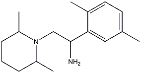 1-(2,5-dimethylphenyl)-2-(2,6-dimethylpiperidin-1-yl)ethan-1-amine Struktur