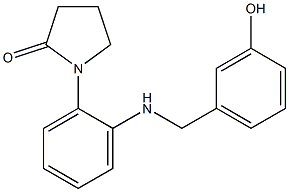 1-(2-{[(3-hydroxyphenyl)methyl]amino}phenyl)pyrrolidin-2-one Struktur