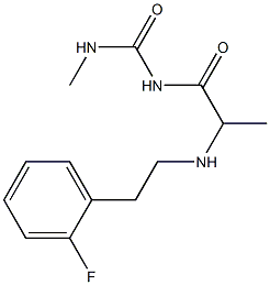 1-(2-{[2-(2-fluorophenyl)ethyl]amino}propanoyl)-3-methylurea Struktur