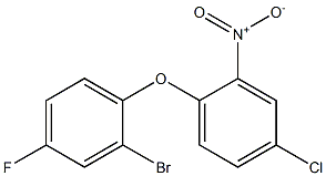 1-(2-bromo-4-fluorophenoxy)-4-chloro-2-nitrobenzene Struktur