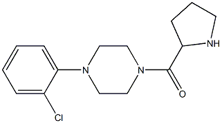 1-(2-chlorophenyl)-4-(pyrrolidin-2-ylcarbonyl)piperazine Struktur