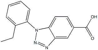 1-(2-ethylphenyl)-1H-1,2,3-benzotriazole-5-carboxylic acid Struktur