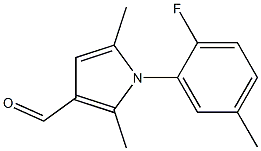 1-(2-fluoro-5-methylphenyl)-2,5-dimethyl-1H-pyrrole-3-carbaldehyde Struktur