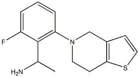 1-(2-fluoro-6-{4H,5H,6H,7H-thieno[3,2-c]pyridin-5-yl}phenyl)ethan-1-amine Struktur