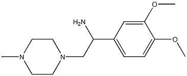 1-(3,4-dimethoxyphenyl)-2-(4-methylpiperazin-1-yl)ethanamine Struktur