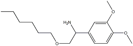 1-(3,4-dimethoxyphenyl)-2-(hexyloxy)ethan-1-amine Struktur