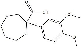 1-(3,4-dimethoxyphenyl)cycloheptane-1-carboxylic acid Struktur