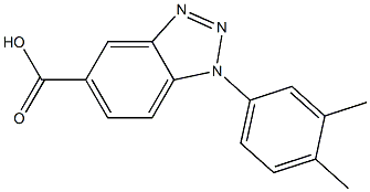 1-(3,4-dimethylphenyl)-1H-1,2,3-benzotriazole-5-carboxylic acid Struktur