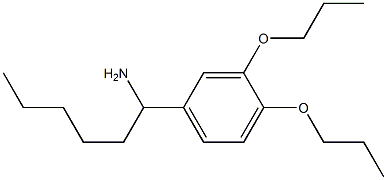 1-(3,4-dipropoxyphenyl)hexan-1-amine Struktur