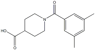 1-(3,5-dimethylbenzoyl)piperidine-4-carboxylic acid Struktur