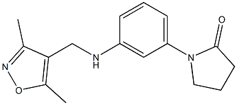 1-(3-{[(3,5-dimethyl-1,2-oxazol-4-yl)methyl]amino}phenyl)pyrrolidin-2-one Struktur