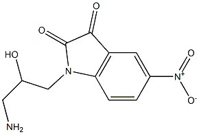 1-(3-amino-2-hydroxypropyl)-5-nitro-2,3-dihydro-1H-indole-2,3-dione Structure