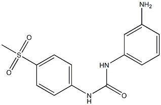 1-(3-aminophenyl)-3-(4-methanesulfonylphenyl)urea Struktur