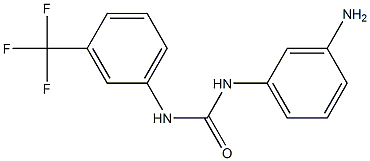 1-(3-aminophenyl)-3-[3-(trifluoromethyl)phenyl]urea Struktur