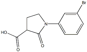 1-(3-bromophenyl)-2-oxopyrrolidine-3-carboxylic acid Struktur