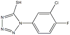 1-(3-chloro-4-fluorophenyl)-1H-1,2,3,4-tetrazole-5-thiol Struktur