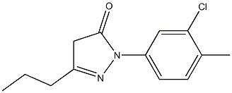 1-(3-chloro-4-methylphenyl)-3-propyl-4,5-dihydro-1H-pyrazol-5-one Struktur