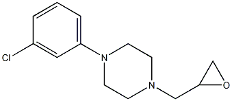 1-(3-chlorophenyl)-4-(oxiran-2-ylmethyl)piperazine Struktur