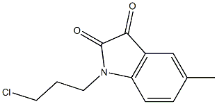 1-(3-chloropropyl)-5-methyl-2,3-dihydro-1H-indole-2,3-dione Struktur