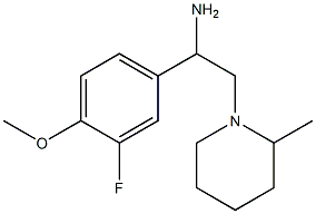 1-(3-fluoro-4-methoxyphenyl)-2-(2-methylpiperidin-1-yl)ethan-1-amine Struktur