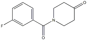 1-(3-fluorobenzoyl)piperidin-4-one Struktur