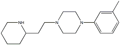 1-(3-methylphenyl)-4-[2-(piperidin-2-yl)ethyl]piperazine Struktur