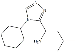 1-(4-cyclohexyl-4H-1,2,4-triazol-3-yl)-3-methylbutan-1-amine Struktur