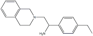 1-(4-ethylphenyl)-2-(1,2,3,4-tetrahydroisoquinolin-2-yl)ethan-1-amine Struktur