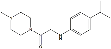 1-(4-methylpiperazin-1-yl)-2-{[4-(propan-2-yl)phenyl]amino}ethan-1-one Struktur