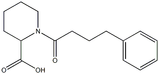 1-(4-phenylbutanoyl)piperidine-2-carboxylic acid Struktur