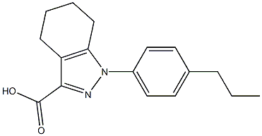 1-(4-propylphenyl)-4,5,6,7-tetrahydro-1H-indazole-3-carboxylic acid Struktur