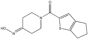 1-(5,6-dihydro-4H-cyclopenta[b]thien-2-ylcarbonyl)piperidin-4-one oxime Struktur