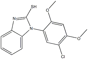 1-(5-chloro-2,4-dimethoxyphenyl)-1H-1,3-benzodiazole-2-thiol Struktur