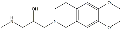 1-(6,7-dimethoxy-1,2,3,4-tetrahydroisoquinolin-2-yl)-3-(methylamino)propan-2-ol Struktur