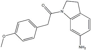 1-(6-amino-2,3-dihydro-1H-indol-1-yl)-2-(4-methoxyphenyl)ethan-1-one Struktur