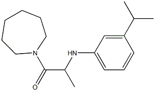 1-(azepan-1-yl)-2-{[3-(propan-2-yl)phenyl]amino}propan-1-one Struktur