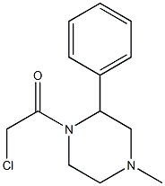 1-(chloroacetyl)-4-methyl-2-phenylpiperazine Struktur