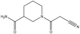 1-(cyanoacetyl)piperidine-3-carboxamide Struktur