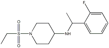 1-(ethanesulfonyl)-N-[1-(2-fluorophenyl)ethyl]piperidin-4-amine Struktur