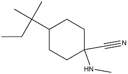 1-(methylamino)-4-(2-methylbutan-2-yl)cyclohexane-1-carbonitrile Struktur