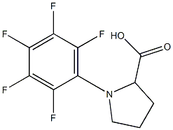 1-(pentafluorophenyl)pyrrolidine-2-carboxylic acid Struktur